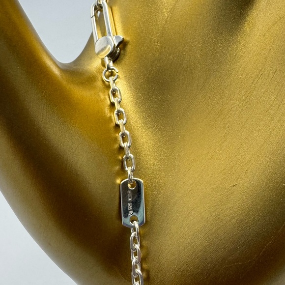 Gucci Trademark Sterling Silver Multi Charm Necklace NEW - Picture 6 of 8